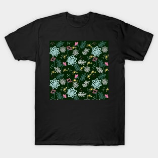 A Garden at Night Floral Pattern T-Shirt